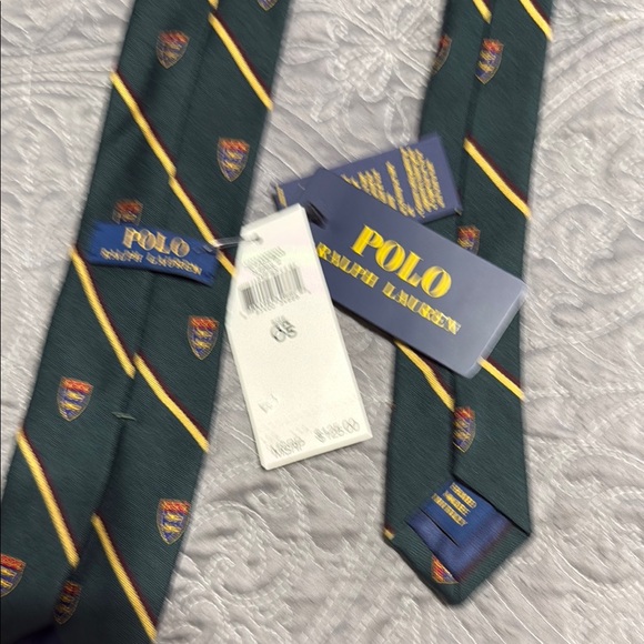 Polo by Ralph Lauren Green and Yellow Men's Tie - Picture 3 of 5